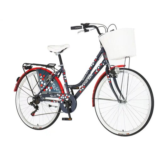  Bicikla Visitor polka dot fashion Fam263S6/plavo crvena/ram 17/Točak 26.3/Brzine 6/kočnice V brake Cene
