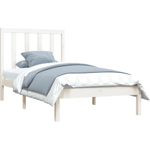  Okvir za krevet od borovine bijeli 75x190 cm jednokrevetni Slike