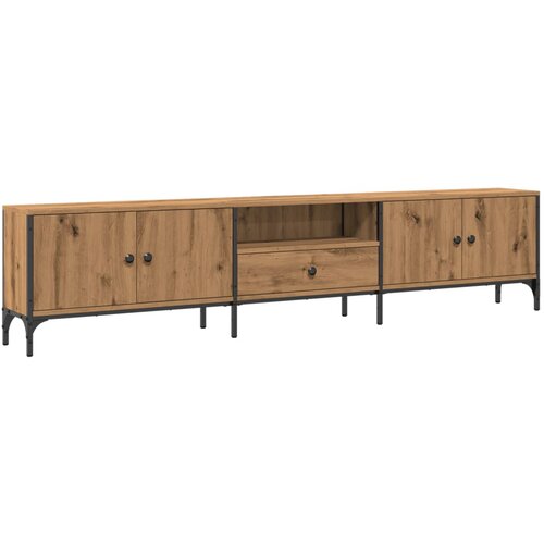 Maison Chic TV omarica - TV stojalo - Televizijska omarica s predalom artisan hrast 200x25x44 cm inženirski les, (21702375) Cene