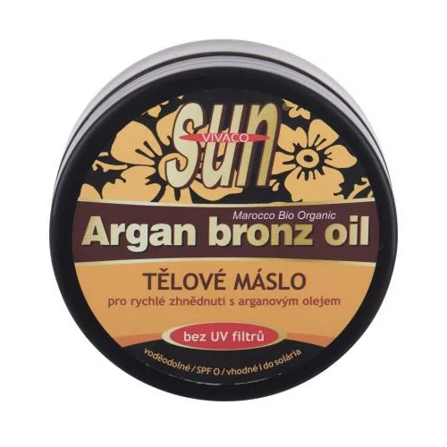 Vivaco Sun Argan Bronz Oil Suntan Butter maslo za sončenje z arganovim oljem brez uv filtra 200 ml