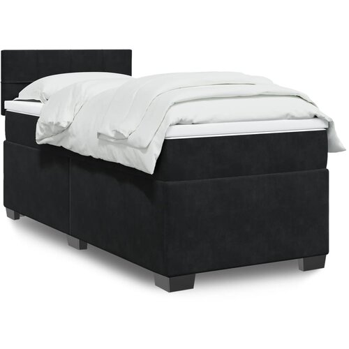 VidaXL Box spring krevet s madracem crni 80 x 200 cm bar&amp;scaron;unasti Slike