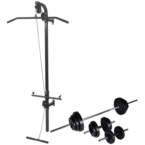 VidaXL Zidna sprava za vježbanje sa setom utega 30,5 kg Slike