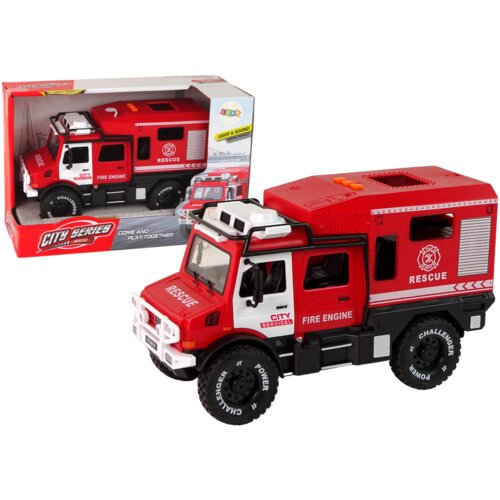  Off-Road Vehicle Fire Department Red Opening Doors Sounds Lights Cene