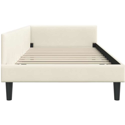 Kutni okvir kreveta s uzglavljem Krema 90 cm x 190 cm Bar&amp;scaron;un Slike