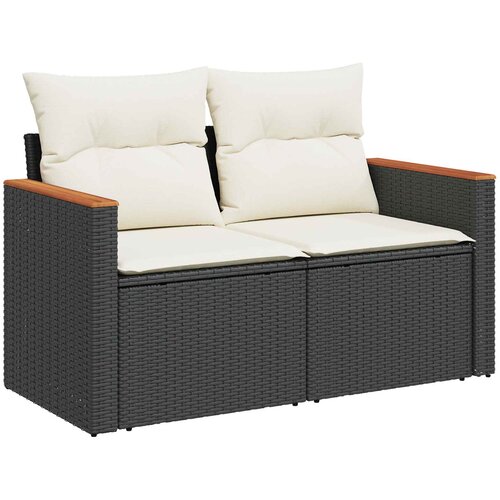  Set sofe 7 kom. Crna i krem-bijela 123 x 62 x 69 cm Slike