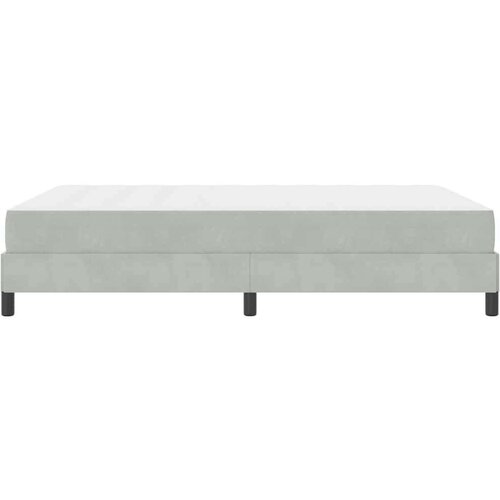 Box spring krevet Svijetlo siva 160 x 210 cm tkanina Slike
