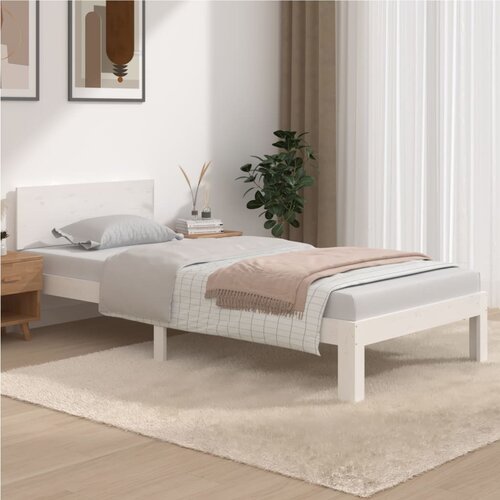 Furnova Posteljni okvir bel iz trdne borovine 90x200 cm, (21941877) Slike