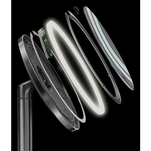 Simplehuman Stensko kozmetično povečevalno ogledalo z lučjo &amp;oslash; 20 cm Sensor &amp;ndash; Slike