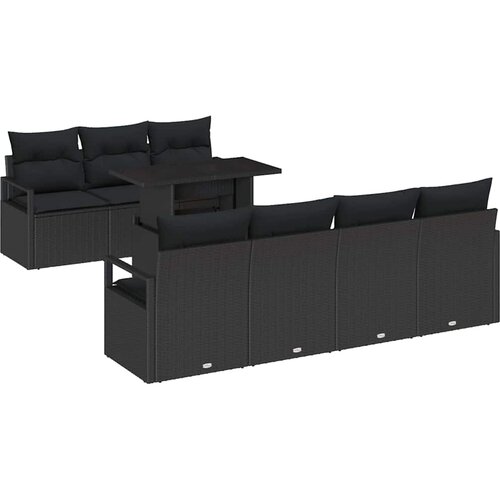  Sjedeća garnitura za vrt 8 kom. Poli ratan 230 x 62 x 85 cm Slike
