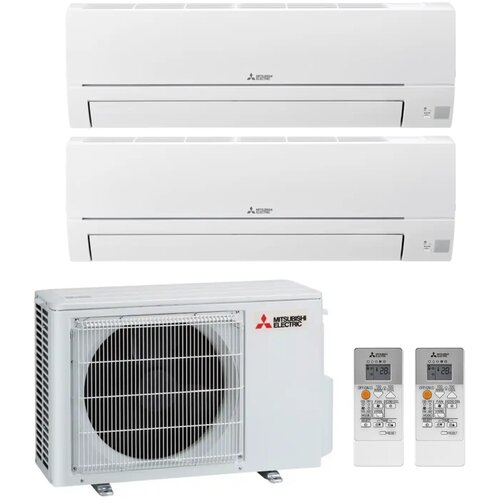 Mitsubishi multisplit dvojček 2 x MSZ-HR35VFK2 3,5kW notranja enota/MXZ-2HA50VF2-E1 5kW zunanja enota z montažo - Cene