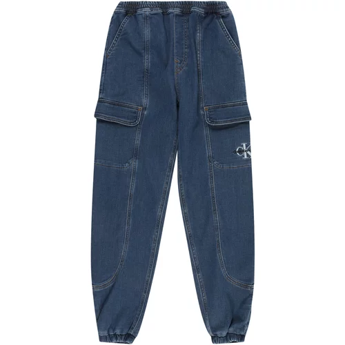 Calvin Klein Jeans Traperice plavi traper / svijetloplava / crna