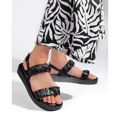 Shelvt Black slip-on platform sandals Cijene
