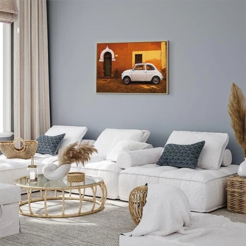  Slika - Italian Street (1 Part) Wide 60x40 U prirodnom drvenom okviru Slike
