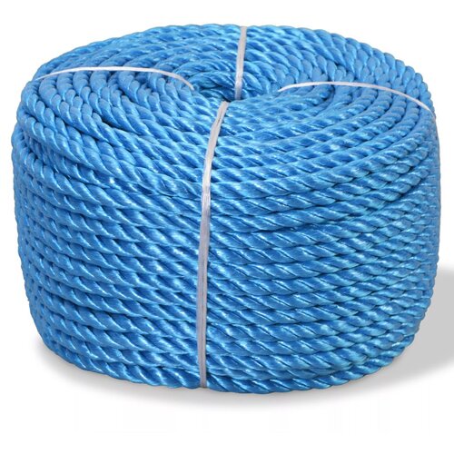 VidaXL Zvita vrv polipropilen 12 mm 100 m modra Slike