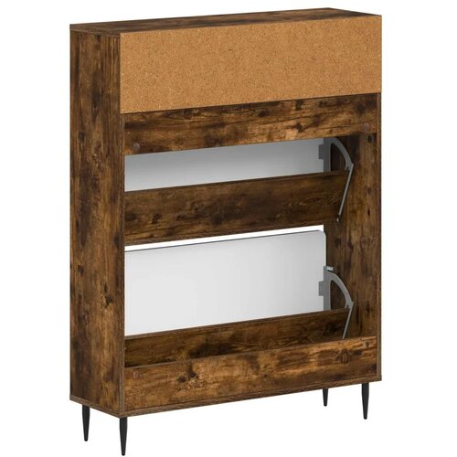  Ormar za cipele ZWOLLE 78 x 24 x 103 cm Konstruirano drvo - Dimljeni hrast Slike