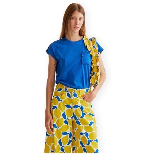 Compania Fantastica Majice s kratkimi rokavi COMPA&Ntilde;IA FANT&Aacute;STICA T-Shirt 11001 - Blue Modra Cene