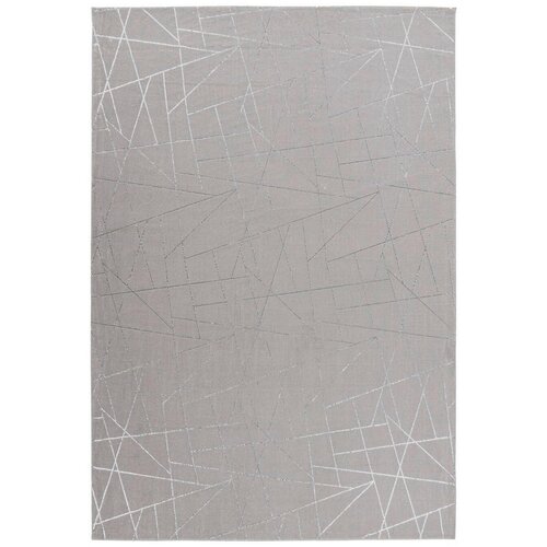 Kayoom RAVNO TKANA PREPROGA Bijou 125 Taupe / Silber 80/150 cm srebrne barve, rjavosiva Cene