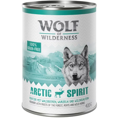 Wolf of Wilderness Ekonomično pakiranje: Adult 24 x 400 g - Mix: Janjetina, patka, divlja svinja, jelen