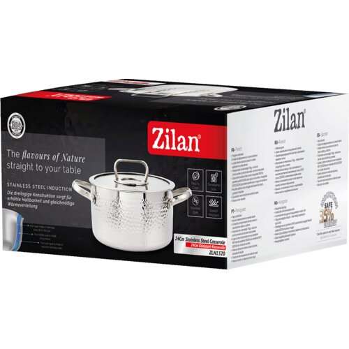 Zilan Lonac sa staklenim poklopcem, 24 cm, troslojno posuđe - ZLN1320 Slike