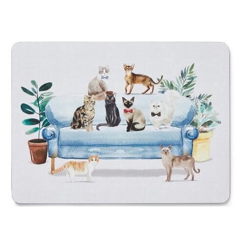Cooksmart &amp;reg; Komplet 4 pogrinjkov iz plute Curious Cats Slike