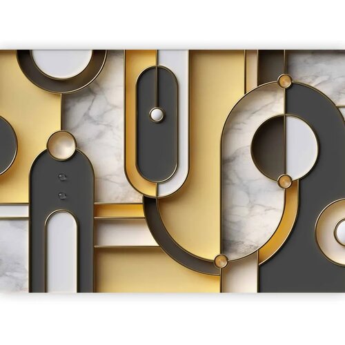  Foto tapeta - Gold-marble Geometric Pattern 300x210 Vodootporna Cijene