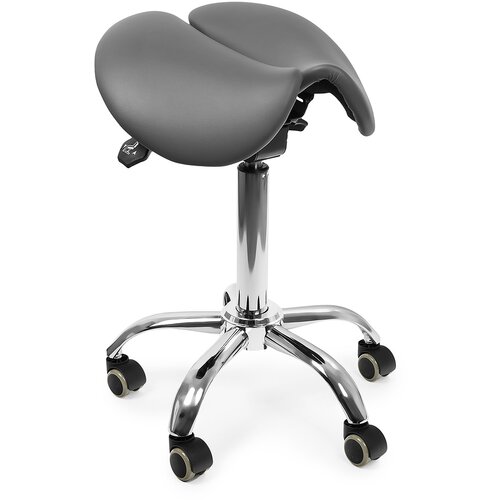 SELLA Ergonomski nastavljiv tabure siv enostaven za sestavo, pisarniški in gamerski sedež, (20977676) Cene