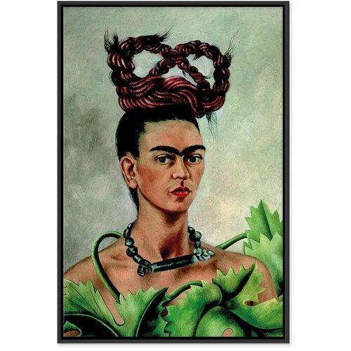  Slika - Frida Kahlo &amp;ndash; Self-Portrait with Braid 60x90 U crnom drvenom okviru Slike