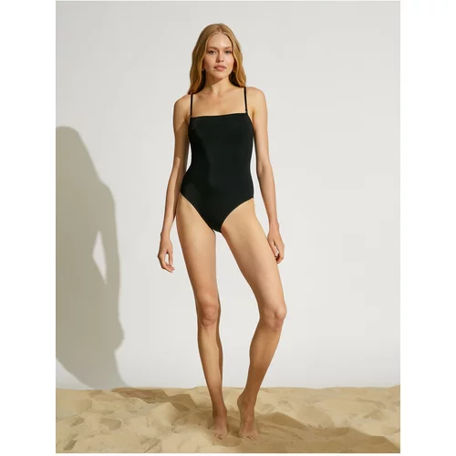 Koton Swimsuit - Black - Plain