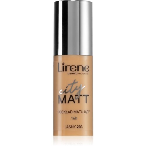 Lirene City Matt matirajoči fluidni tekoči puder z gladilnim učinkom odtenek 203 Light 30 ml Slike