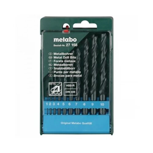 Metabo set 10 kom HSSR burgije za metal Slike