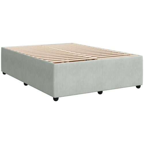 VidaXL Okvir za krevet svjetlosivi 140x200 cm bar&amp;scaron;unasti Slike