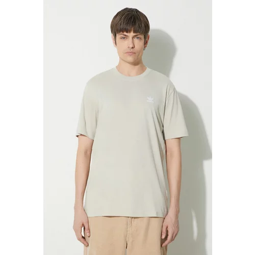 Adidas Pamučna majica Essential Tee za muškarce, boja: siva, s aplikacijom, IR9689