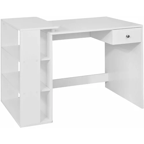 SoBuy domača pisarniška računalniška miza bele barve v skandinavskem slogu, (20815251)