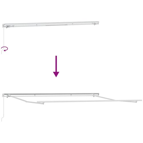  Skrovita tenda &amp;Scaron;areni 400 &amp;times; 350 cm Poliester i aluminij Slike