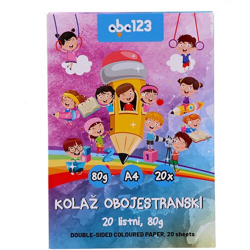 ABC123 Obojestranski kolaž papir A4, 20 listov Cene
