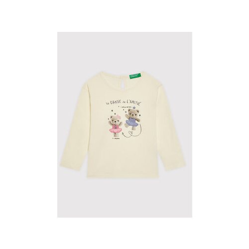 United Colors Of Benetton Bluza 3ATNC15G4 Bela Regular Fit Slike