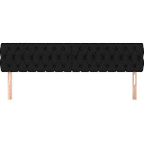  Uzglavlja 2 kom crna 90x7x78/88 cm od tkanine Slike