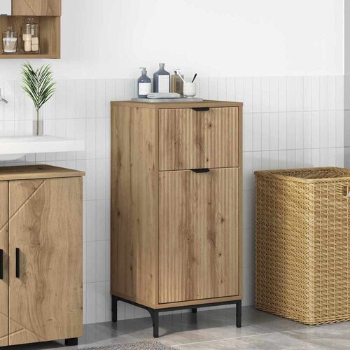 vidaXL Kopalniška omarica s predalom artisan hrast 39.5 x 36 x 88 cm Cene