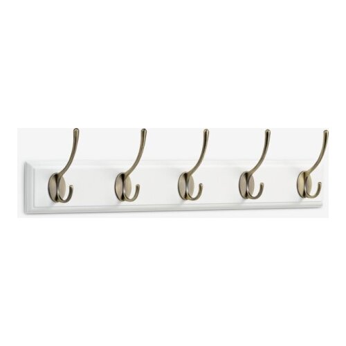  Čiviluk 5 kukica bela Slike