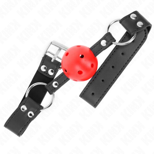Kink Gag Breathable With Double River Leather (4,5 Cm) Cene
