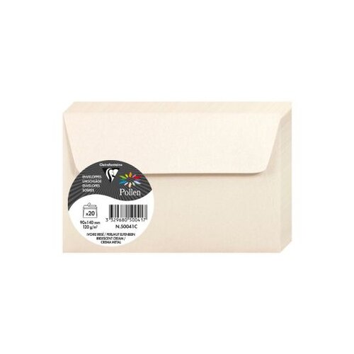 Clairefontaine kuverte Pollen 90x140mm 120gr perlasto cream 1/20 Cijene