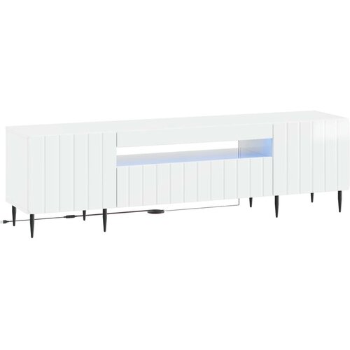 vidaXL LED TV kabinet ZWOLLE 153 x 35 x 43 cm Bijela visokog sjaja - Bijela visokog sjaja Cene