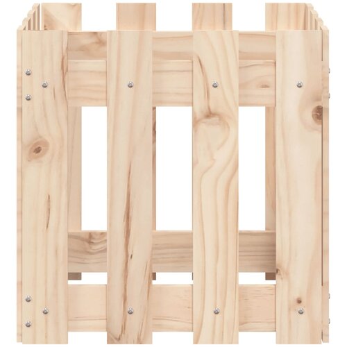  Vrtna sadilica s izgledom ograde 40x40x40 cm masivna borovina Slike