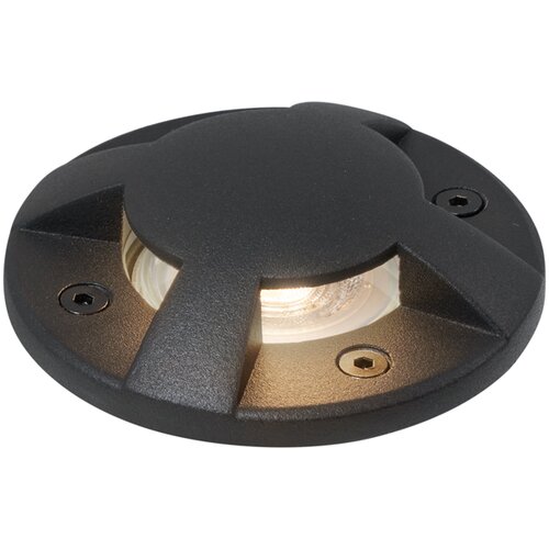QAZQA Moderne grondspot zwart GU10 50mm 4-lichts effect IP65/IP67 - Cellar Cene