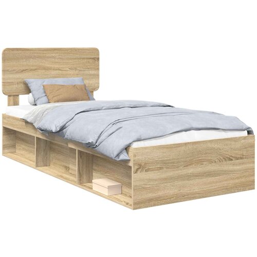 vidaXL Konstrukcija postelje Sonoma 90 x 190 cm Masivno borovo les, (5000102923) Cene
