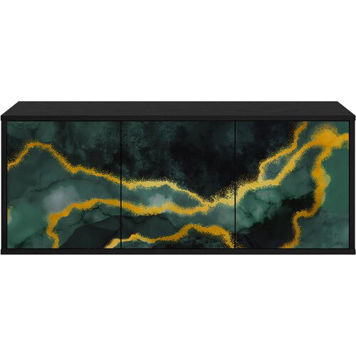  ormar za montažu na zid WIJHE 102 x 33 x 40 cm Crni hrast Slike