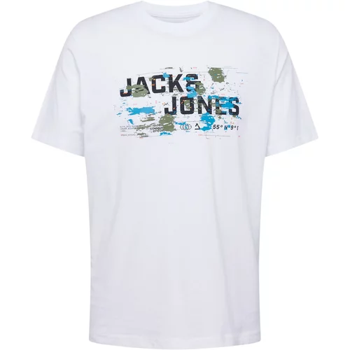 Jack & Jones Majica 'JCOOUTDOOR' azur / zelena / crna / bijela