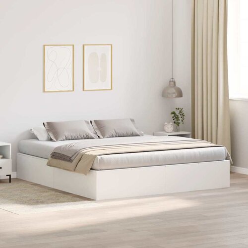 Krevet s ladicama Bijelo 180 x 200 cm Konstruirano drvo Cene