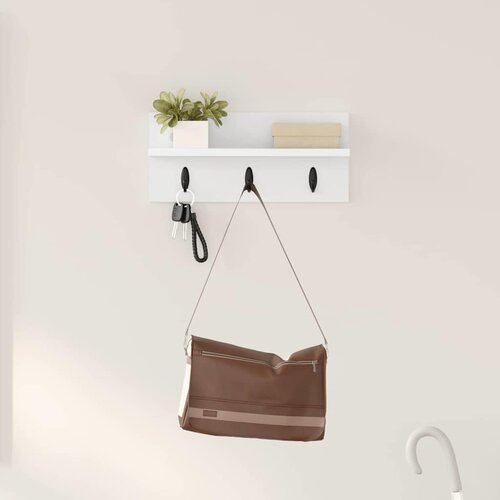  Vje&amp;scaron;alica za kapute na zidu Zidne Bijelo 40 x 10,5 x 18 cm Slike