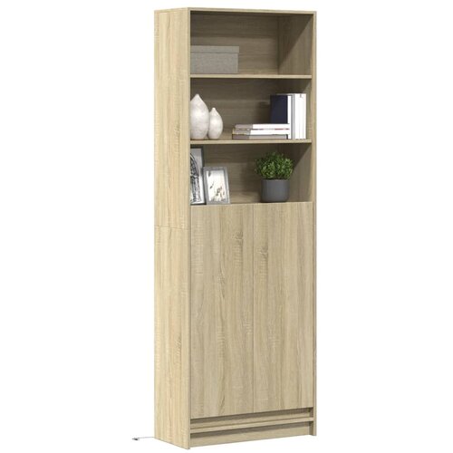 Visoka komoda LED boja hrasta 69x32,5x200 cm konstruirano drvo Cijene